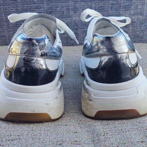 Dolce & Gabbana Men Sneaker White Bassa Vitello Nappato Daymaster Italy Size 8UK main image 8